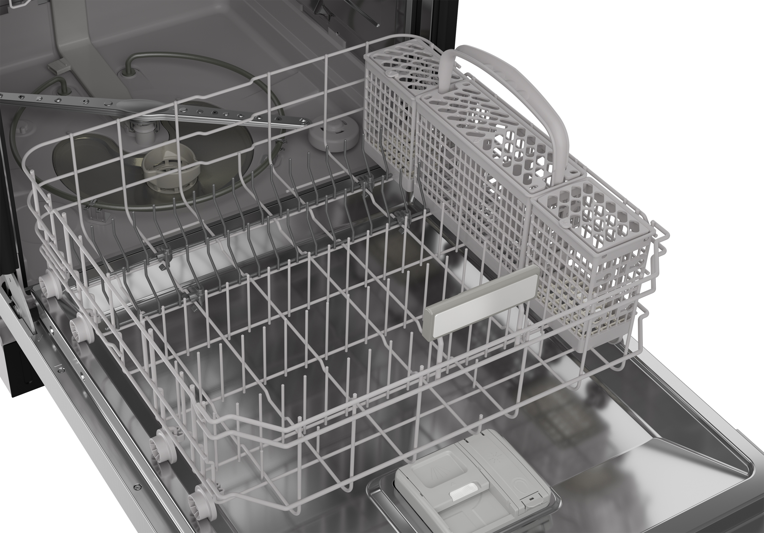 Sharp 24 in. Stainless Steel Hybrid 52dB Dishwasher (SDW6504MS) bottom rack