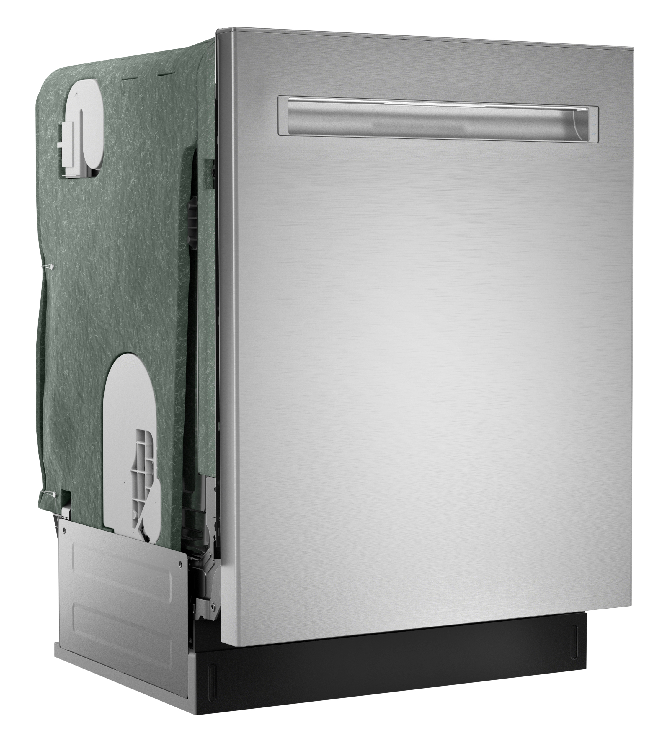 Sharp 24 in. Stainless Steel 47dB Dishwasher (SDW6726MS) 3 quarter right closed