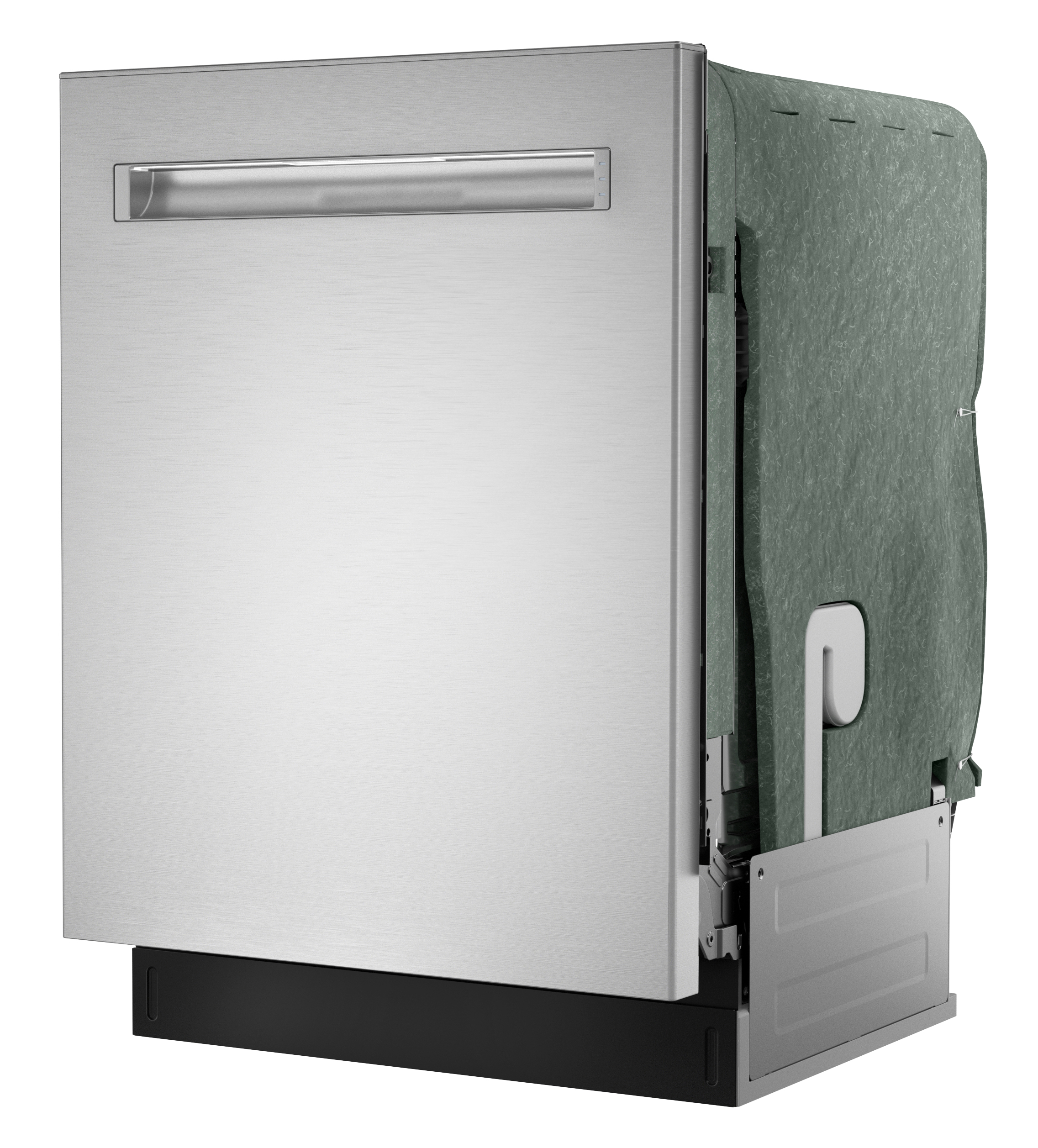 Sharp 24 in. Stainless Steel 47dB Dishwasher (SDW6726MS) 3 quarter left closed