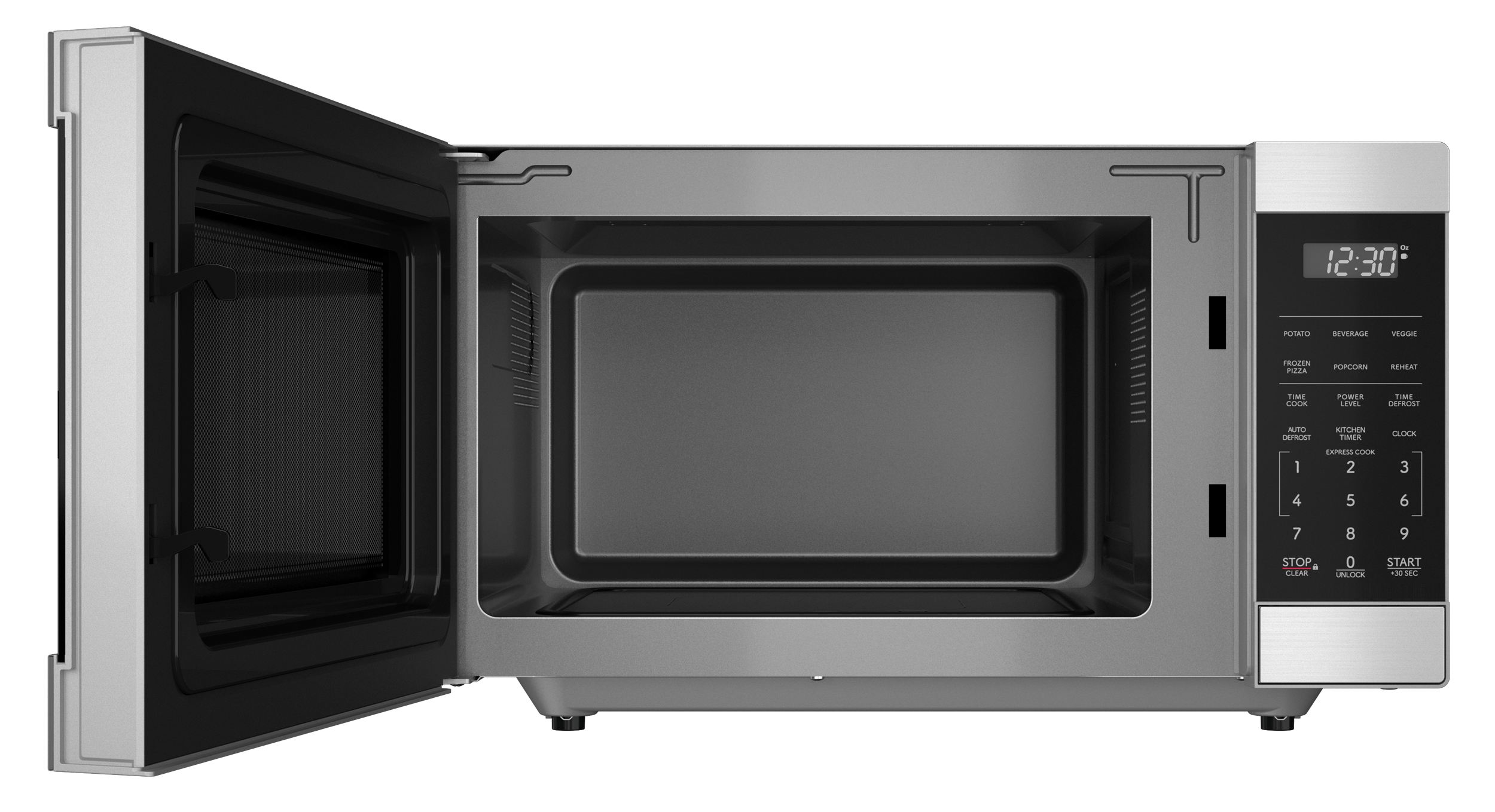 Sharp 1.1 cu. ft. 1100W Flatbed Countertop Microwave Oven with Inverter Technology (SMC1174KS)