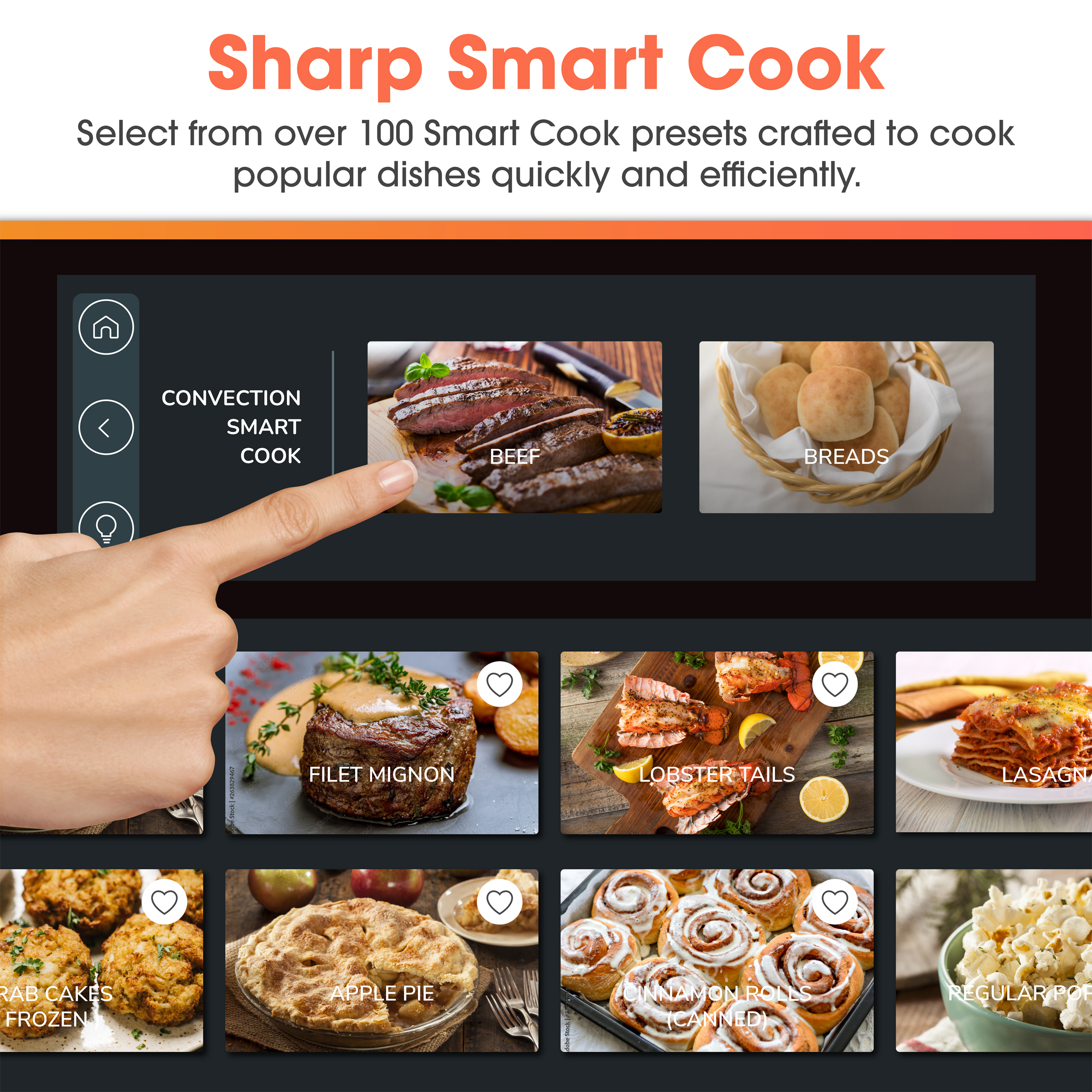 Sharp Celerity™ High-Speed Oven (SWA3099MS)Sharp Smart Cook Infographic