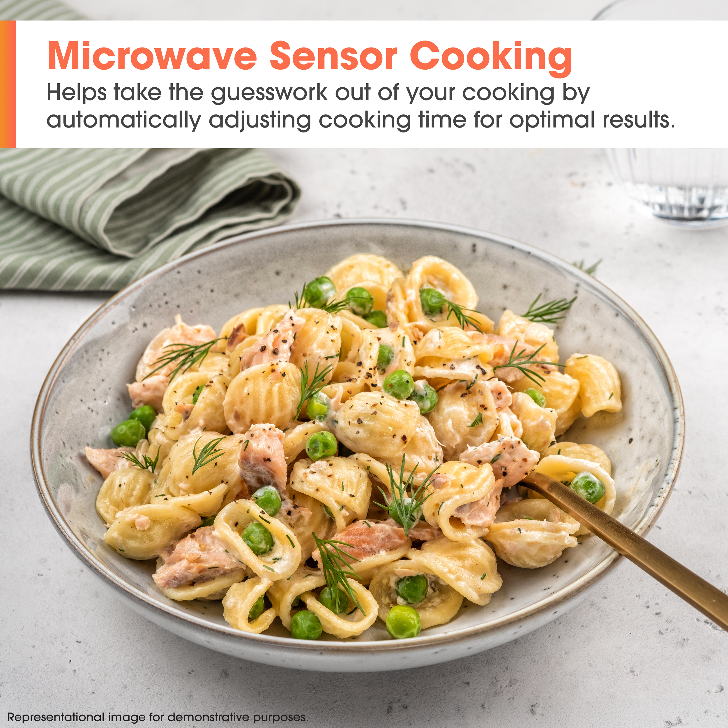 Sharp Celerity™ High-Speed Oven (SWA3099MS) Sensor Cook infographic