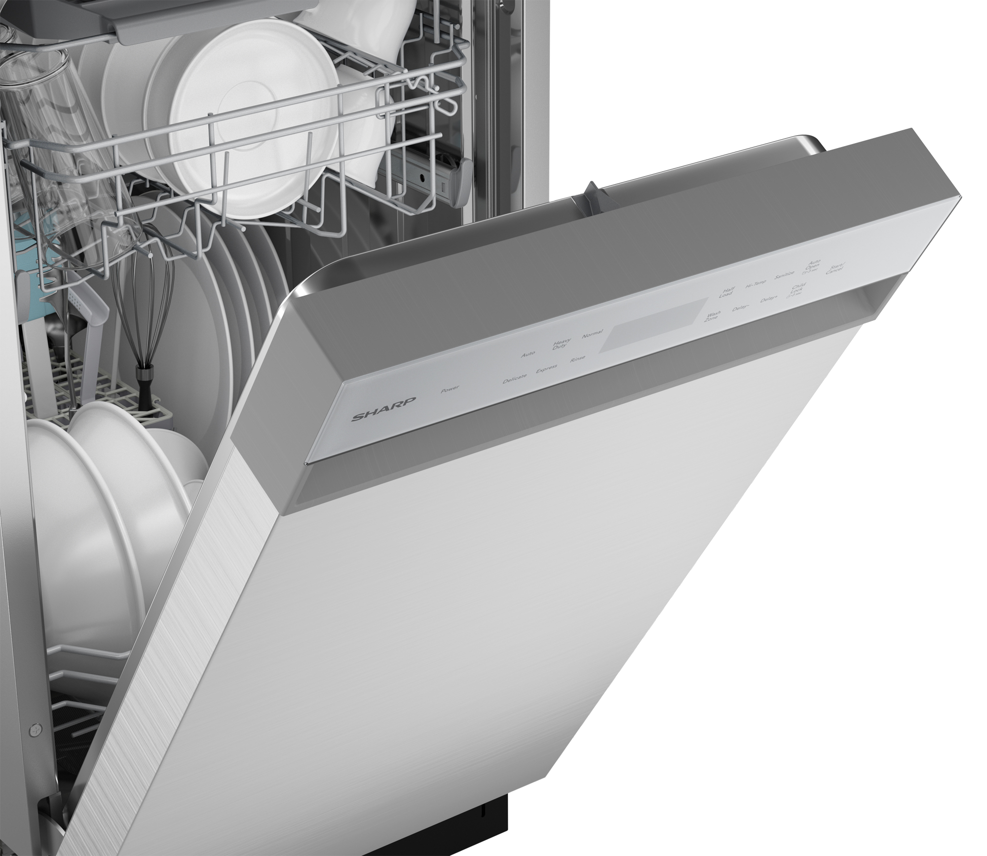 SDW4523MS Dishwasher Cracked Open Dishes