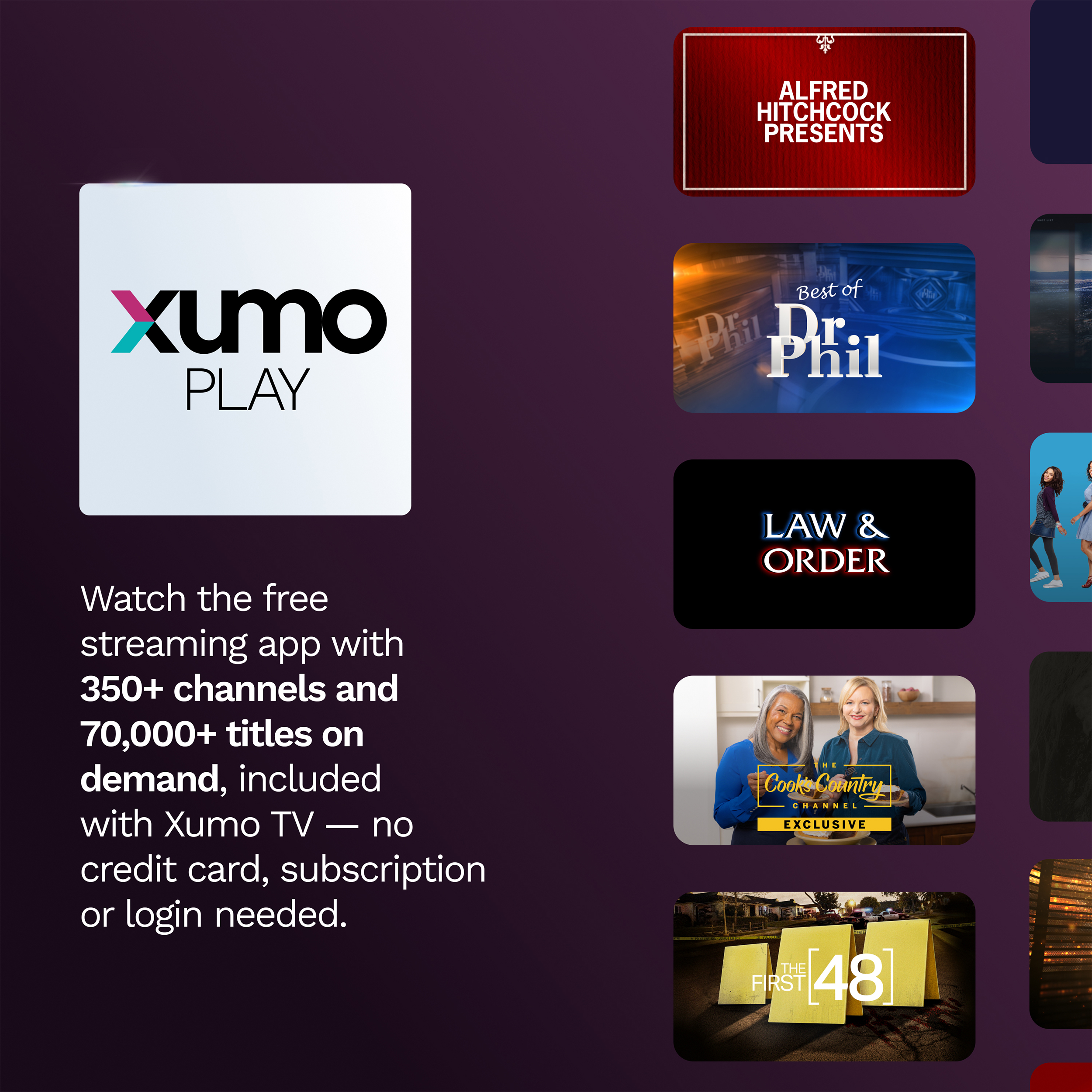 AQUOS QLED 4K Ultra HD Smart Xumo TV 4T-C85HP7050U Xumo Play Infographic