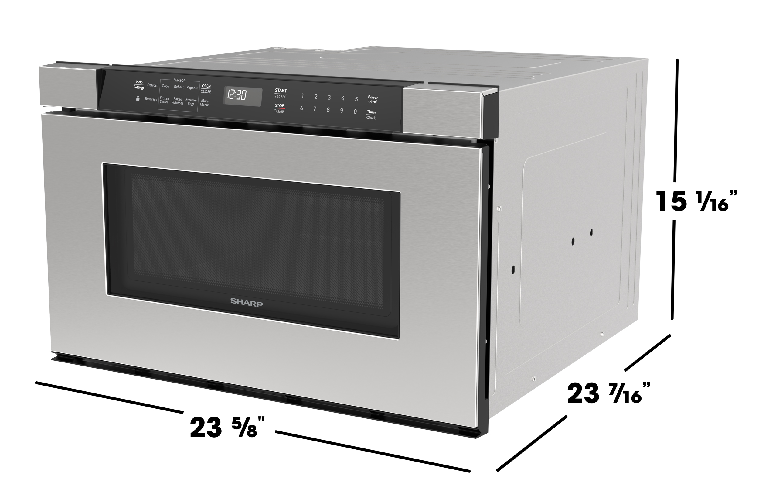 24 in. Built-In Stainless Steel Microwave Drawer Oven (SMD2420MS) dimensions