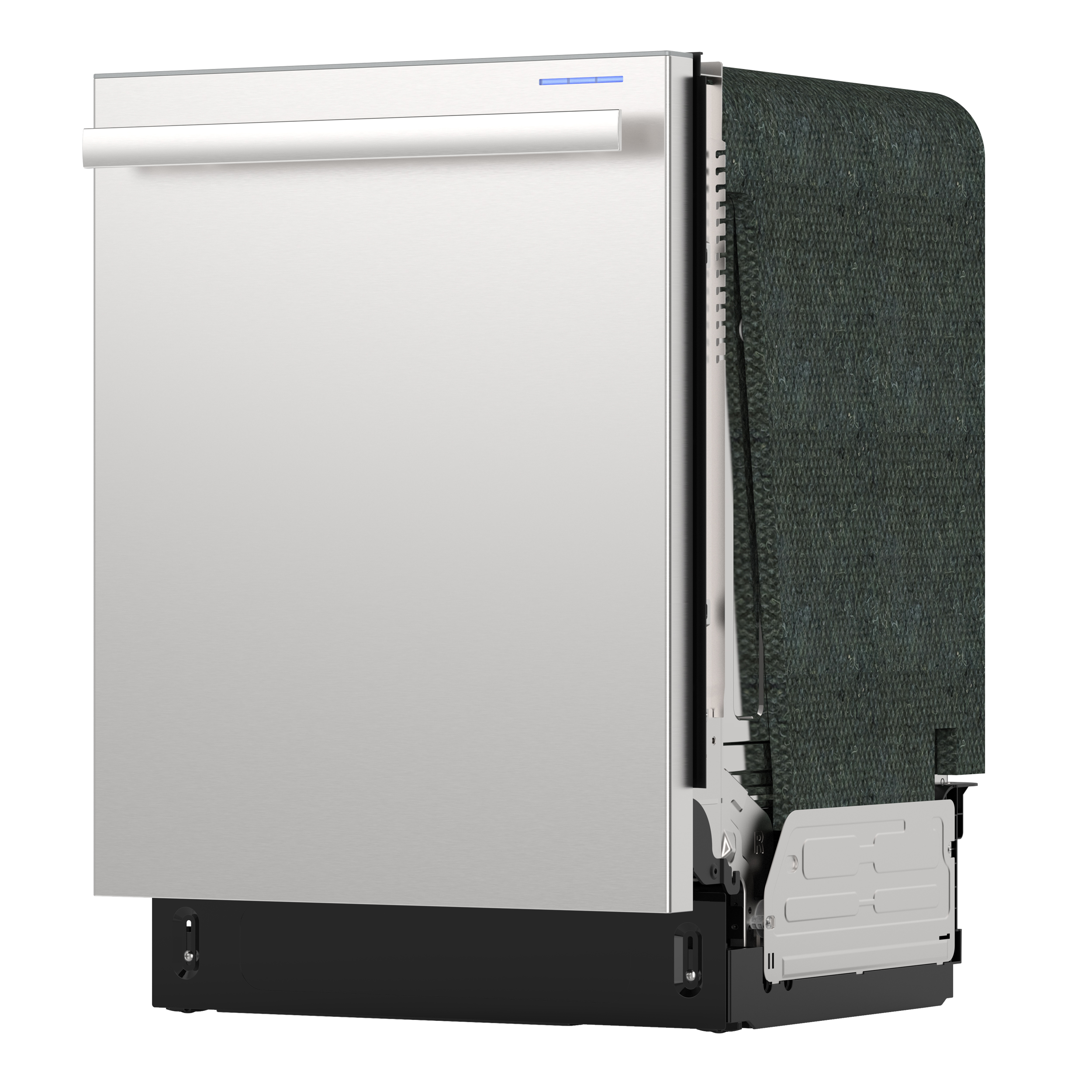 Sharp 24 in. Stainless Steel Dishwasher (SDY6768SMS) 3-Quarter-Right Closed