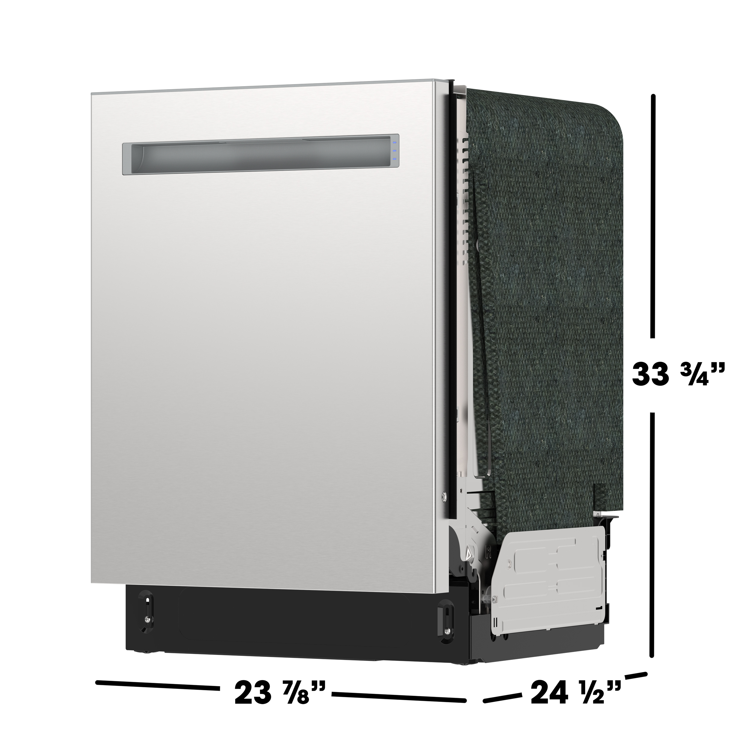 Sharp 24 in. Stainless Steel Dishwasher (SDW6748SNS) Dimensions