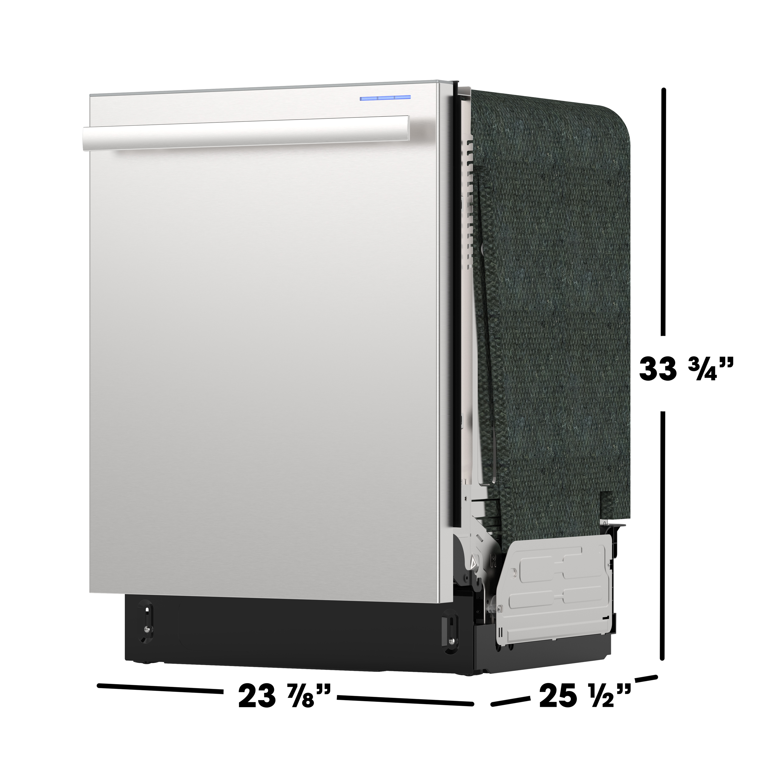 Sharp 24 in. Stainless Steel Dishwasher (SDY6748SNS) Dimensions