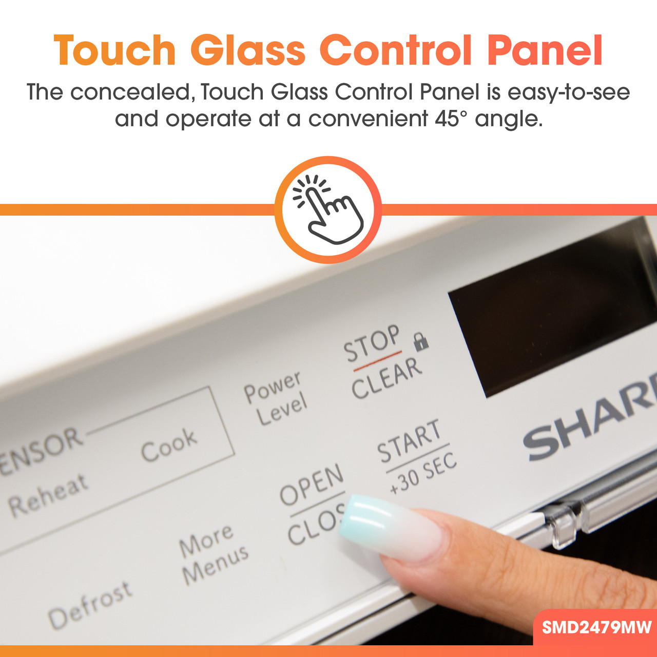 24 in. Smart Microwave Drawer Oven (SMD2479MW) Control Panel Infographic