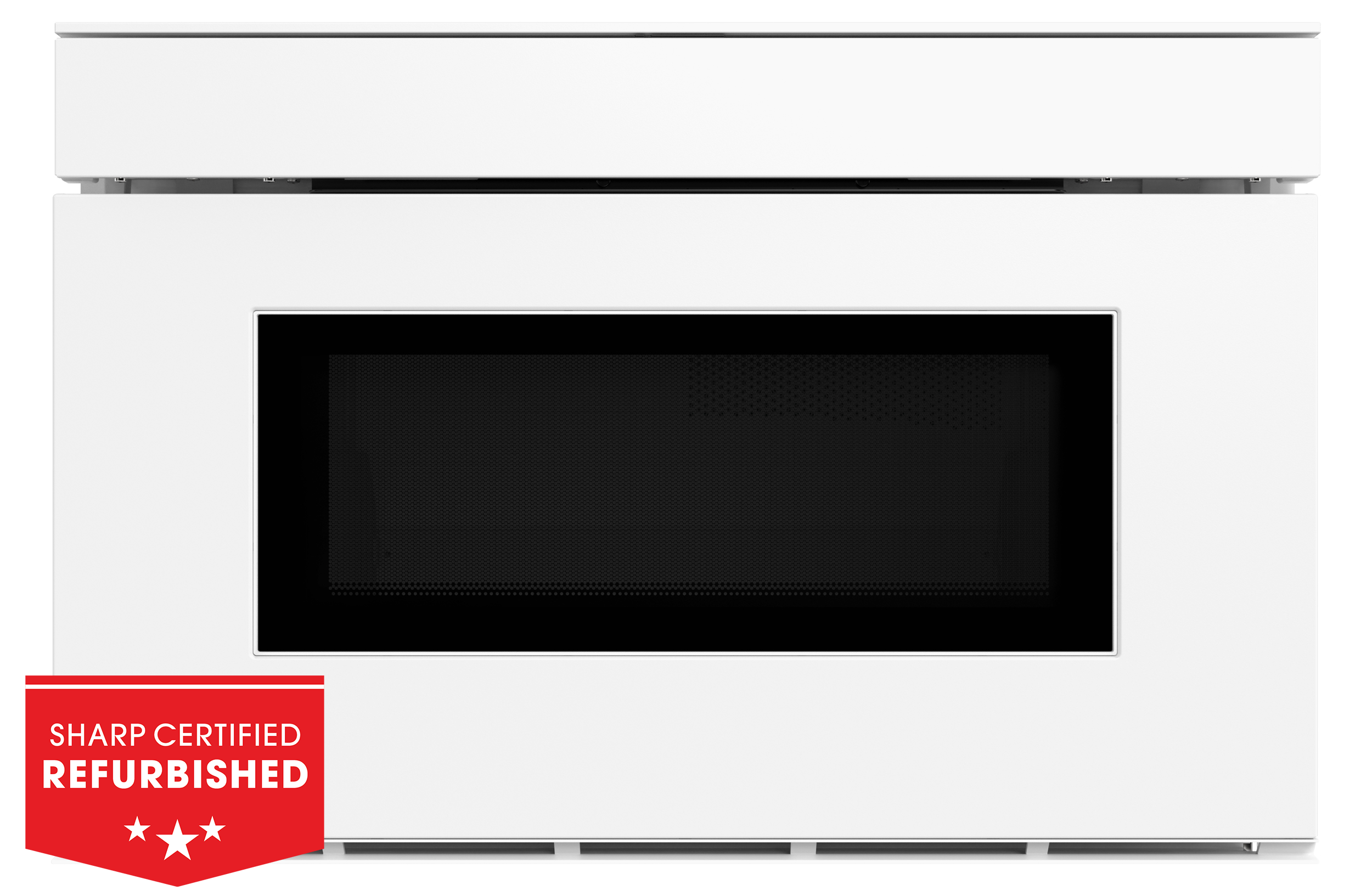 24 in. Smart Microwave Drawer Oven (SMD2479MW) Head On with Refurbished Badge