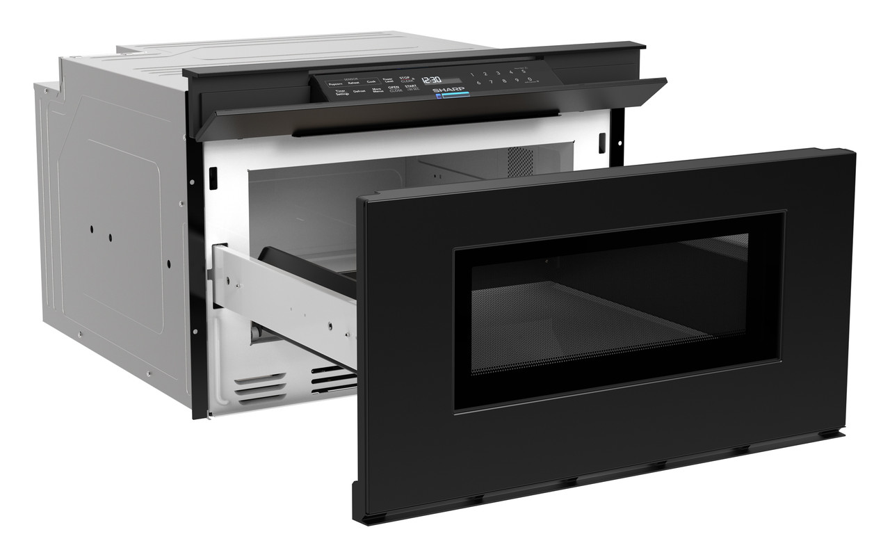 24 in. Smart Microwave Drawer Oven (SMD2479MB) 3 Quarter Right Closed