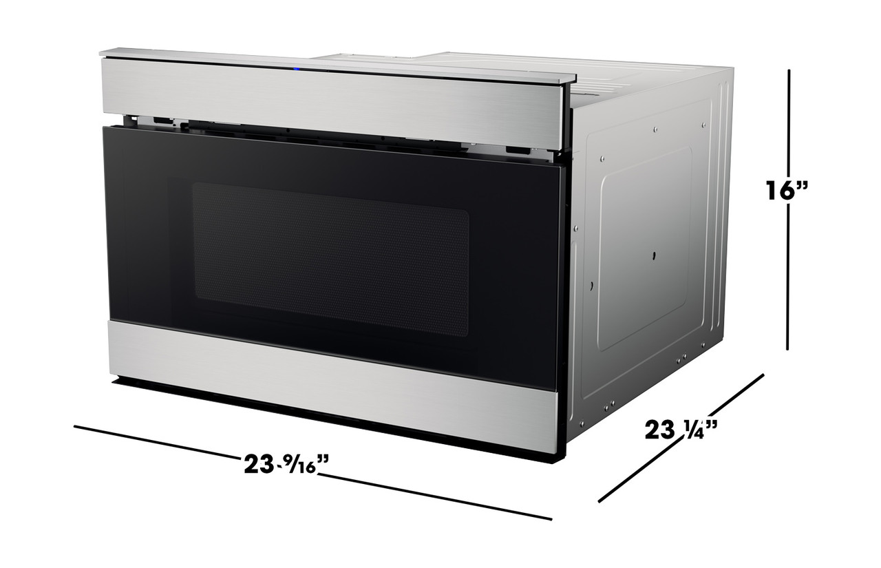 24 in. Sharp Stainless Steel Smart Microwave Drawer Oven (SMD2489ES) dimensions