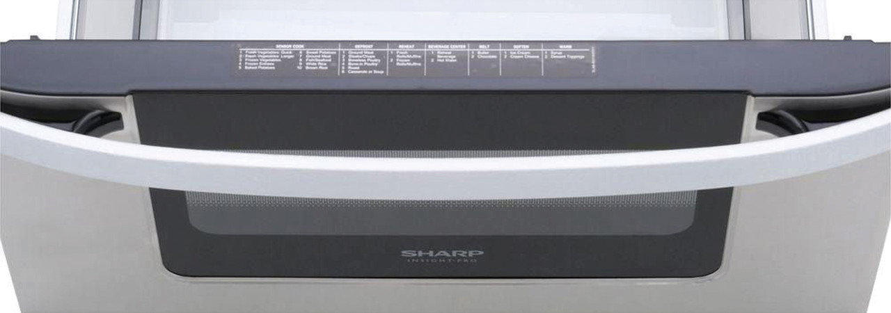 24 in. 1.2 cu. ft. 950W Sharp Easy Open Stainless Steel Microwave Drawer (KB6524PSY) Handle