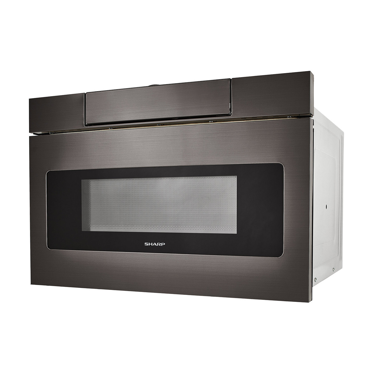 24 in. Black Stainless Steel Microwave Drawer (SMD2470AH) – left side view