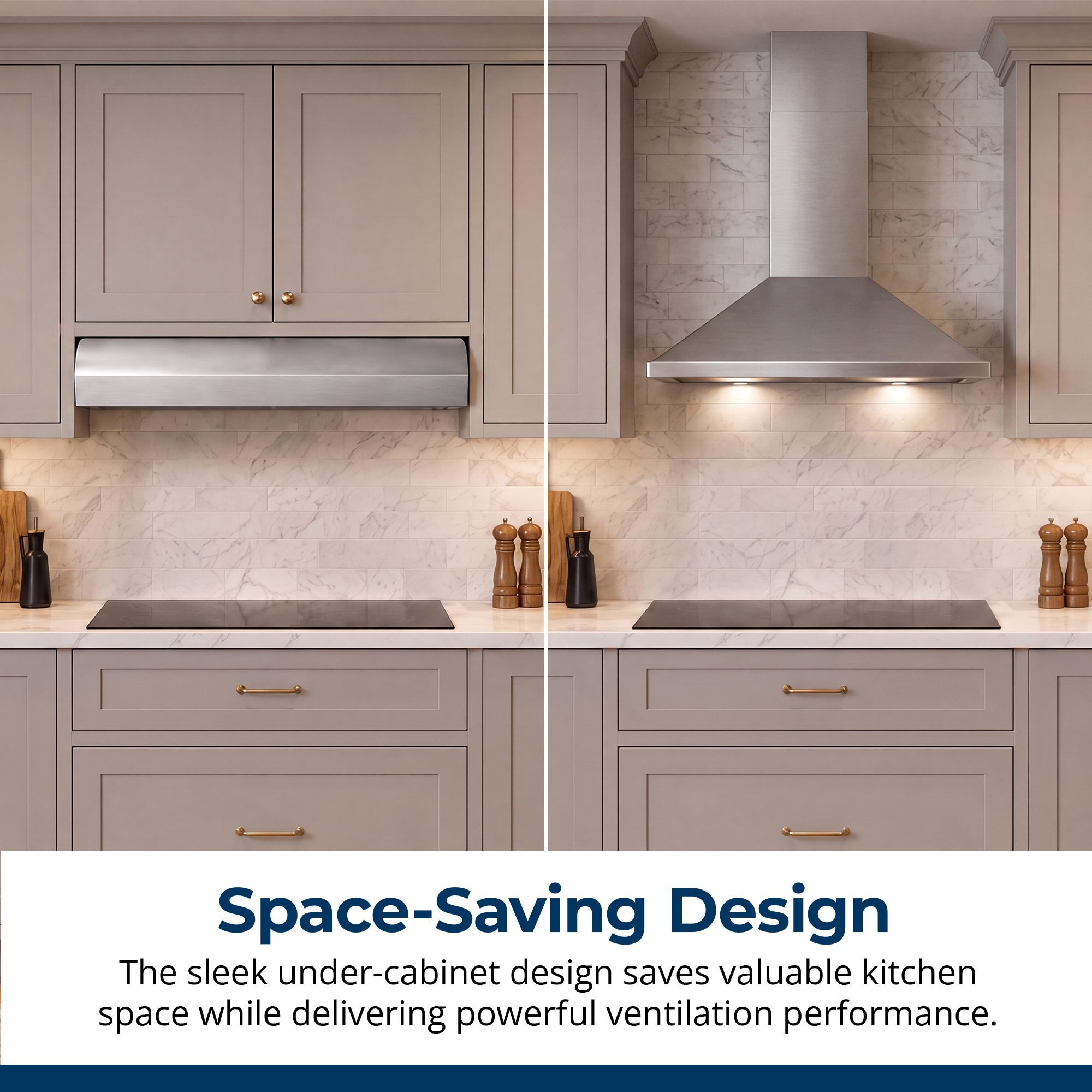 30 in. Convertible Under Cabinet Range Hood in Stainless Steel with included Grease Filters
