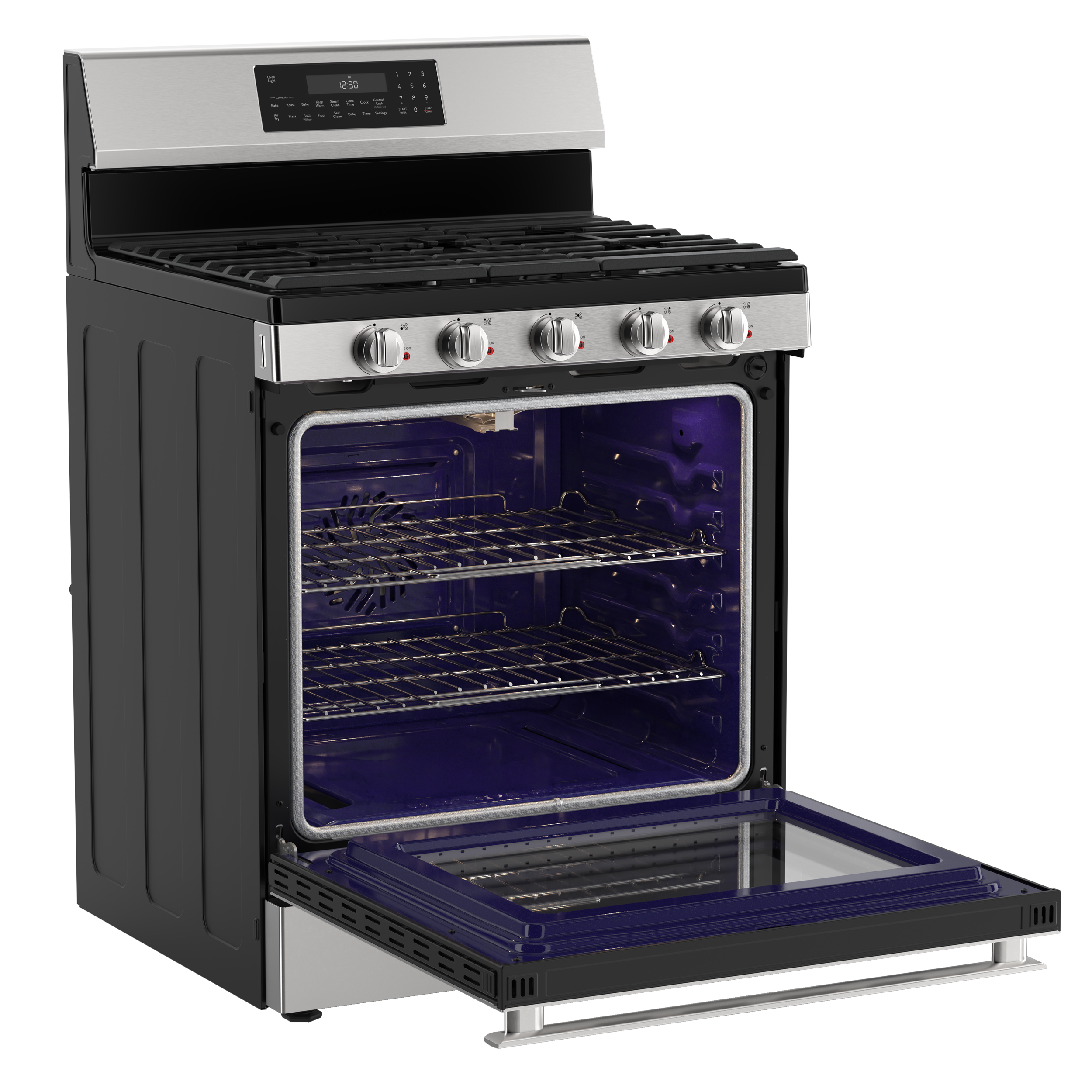 SFG3075MS Freestanding Gas Range 3 Quarter Right Open