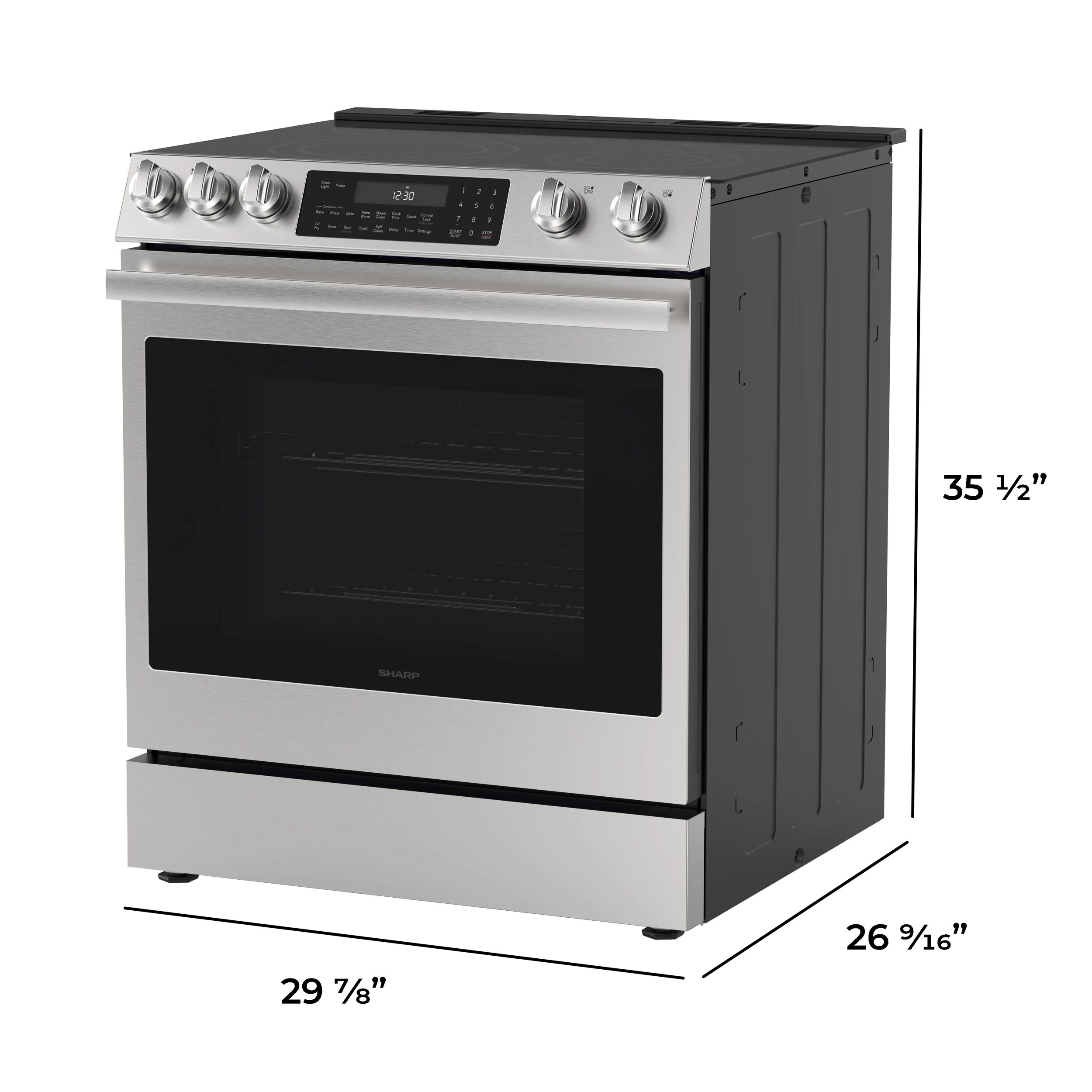 SSR3076SNS 6.3 cu. ft. Slide-in Electric Range Dimensions