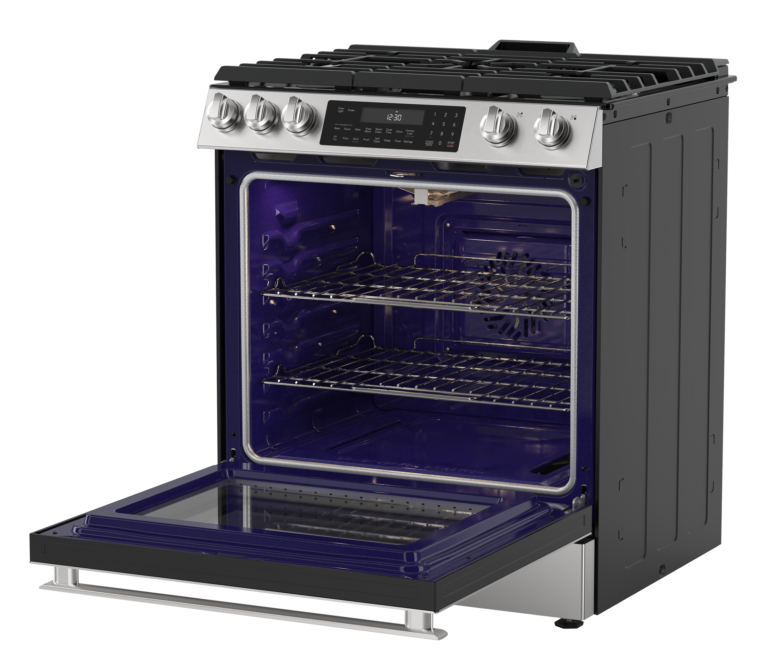 SSG3062DNS Slide-In Gas Range 3 Quarter Left Open