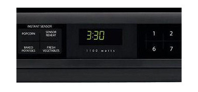 1.5 cu. ft. 1100W Black Sharp Over-the-Counter Carousel Microwave Oven (R1210TY)