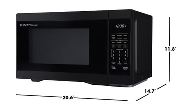 Sharp 1.1 cu. ft. 1000W Black Countertop Microwave Oven (SMC1161KB)