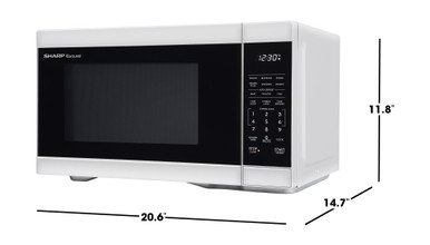 Sharp 1.1 cu. ft. 1000W White Countertop Microwave Oven (SMC1161KW)