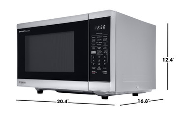 Sharp 1.4 cu. ft. 1100W Smart Stainless Steel Microwave Oven with Inverter Technology (SMC1469KS)
