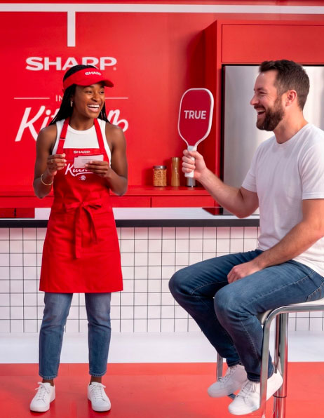 Guests at the Sharp In the Kitchen activation
