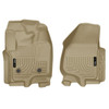 Husky Liners 12-15 Ford Super Duty Crew & Extended Cab WeatherBeater Front Row Tan Floor Liners (PN: 18703)