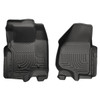 Husky Liners 11-12 Ford Super Duty Crew & Extended Cab WeatherBeater Front Row Black Floor Liners (PN: 18731)