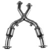 Kooks 11203240 - Kooks 99-04 Ford Mustang GT / Cobra 2 1/2in In x 2 1/2in OEM Out Cat SS X Pipe Kooks HDR Req
