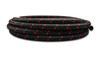 Vibrant 20ft Roll of Black Red Nylon Braided Flex Hose; AN Size: -6; Hose ID: 0.34"