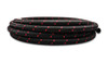 Vibrant 5ft Roll of Black Red Nylon Braided Flex Hose; AN Size: -8, Hose ID 0.44"