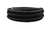 Vibrant 20ft Roll of Black Blue Nylon Braided Flex Hose; AN Size: -6; Hose ID: 0.34"