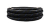 Vibrant 5ft Roll of Black Blue Nylon Braided Flex Hose; AN Size: -10; Hose ID 0.58"