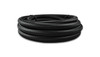 Vibrant 50ft Roll of Black Nylon Braided Flex Hose; AN Size: -16; Hose ID 0.89"