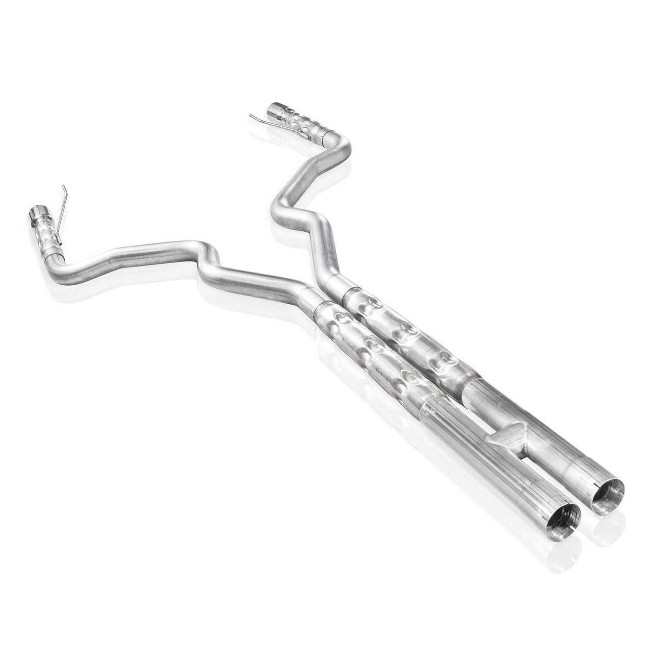 Stainless Works M15CB3 - 2015-16 Mustang GT 3in Catback H-Pipe Retro Chambered Mufflers 2-1/2in Cores