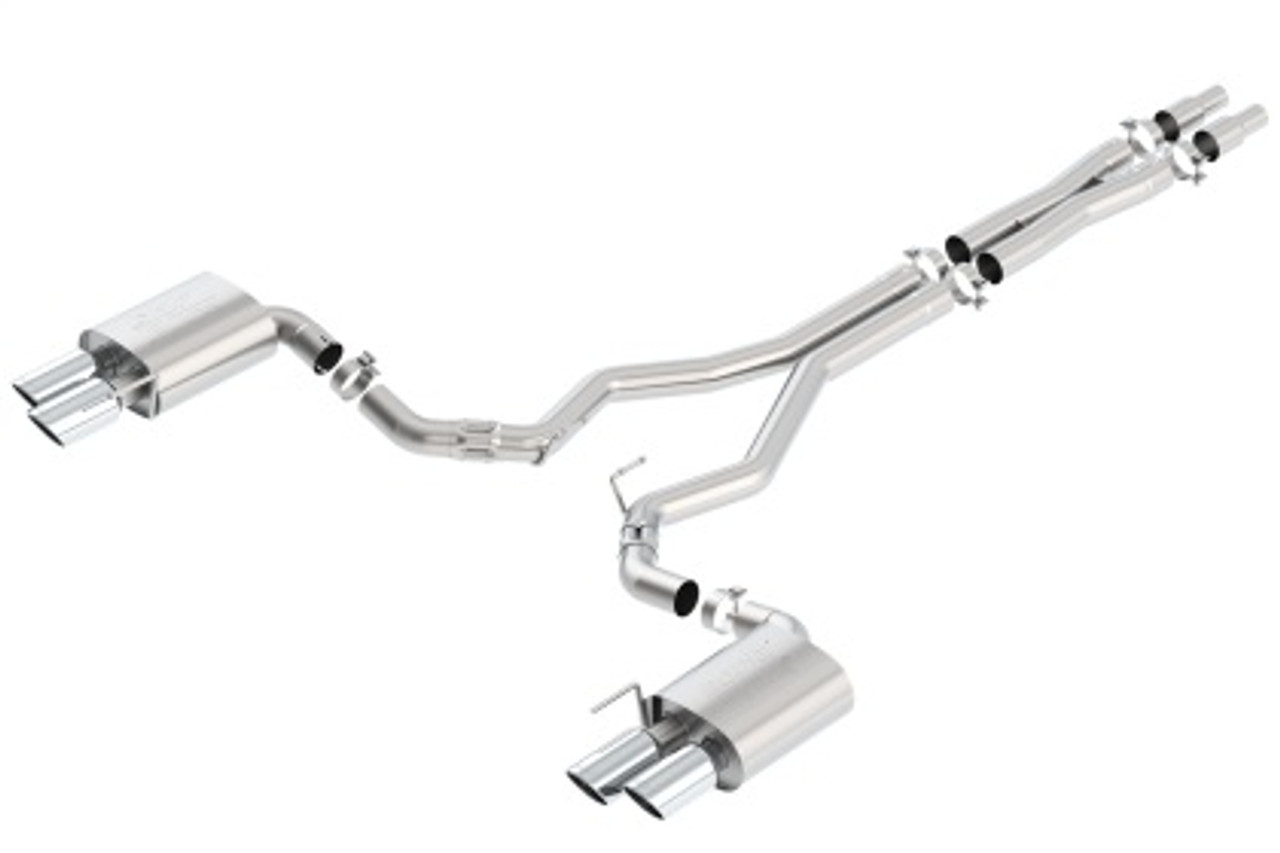 Borla 2018 Ford Mustang GT 5.0L AT/MT (w/o Valves) ATAK 3in Cat-Back Exhaust w/Polished Tips (PN: 140746)