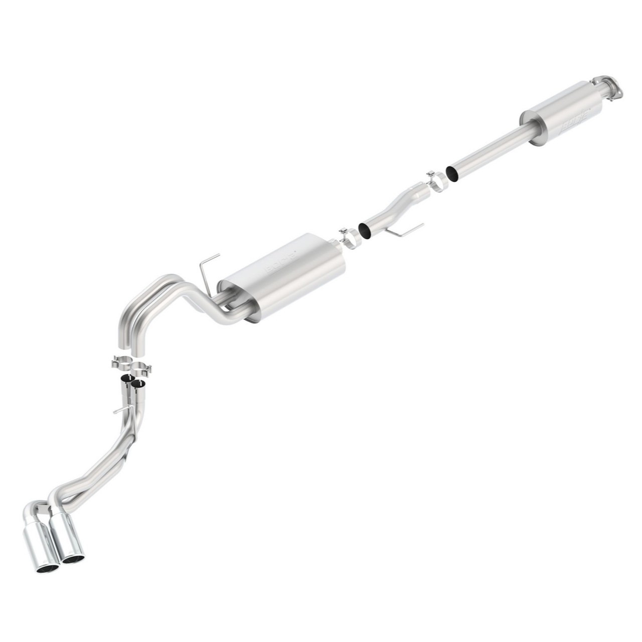 Borla 15-16 Ford F-150 3.5L EcoBoost Ext. Cab Std. Bed Catback Exhaust S-Type Truck Side Exit (PN: 140618)