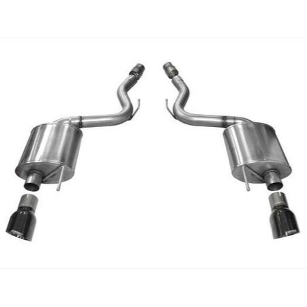 Corsa 2015 Ford Mustang GT 5.0 3in Axle Back Exhaust Black Dual Tips (Touring)