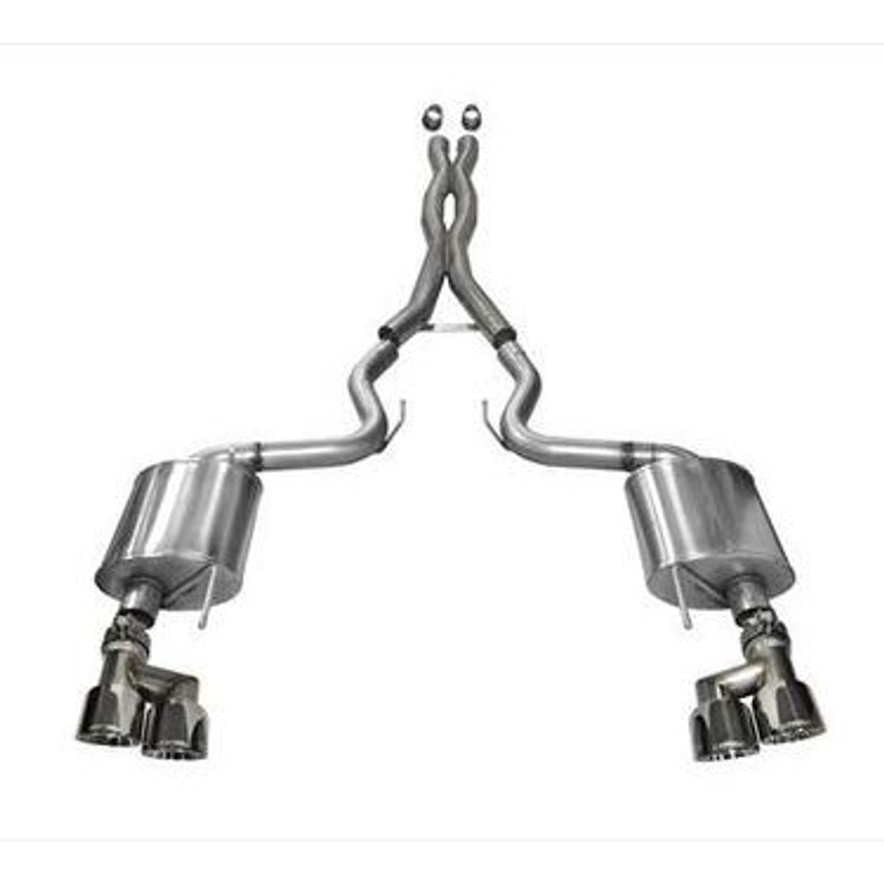 Corsa 15-17 Ford Mustang GT 5.0 3in Cat Back Exhaust Polish Quad Tips (Sport)