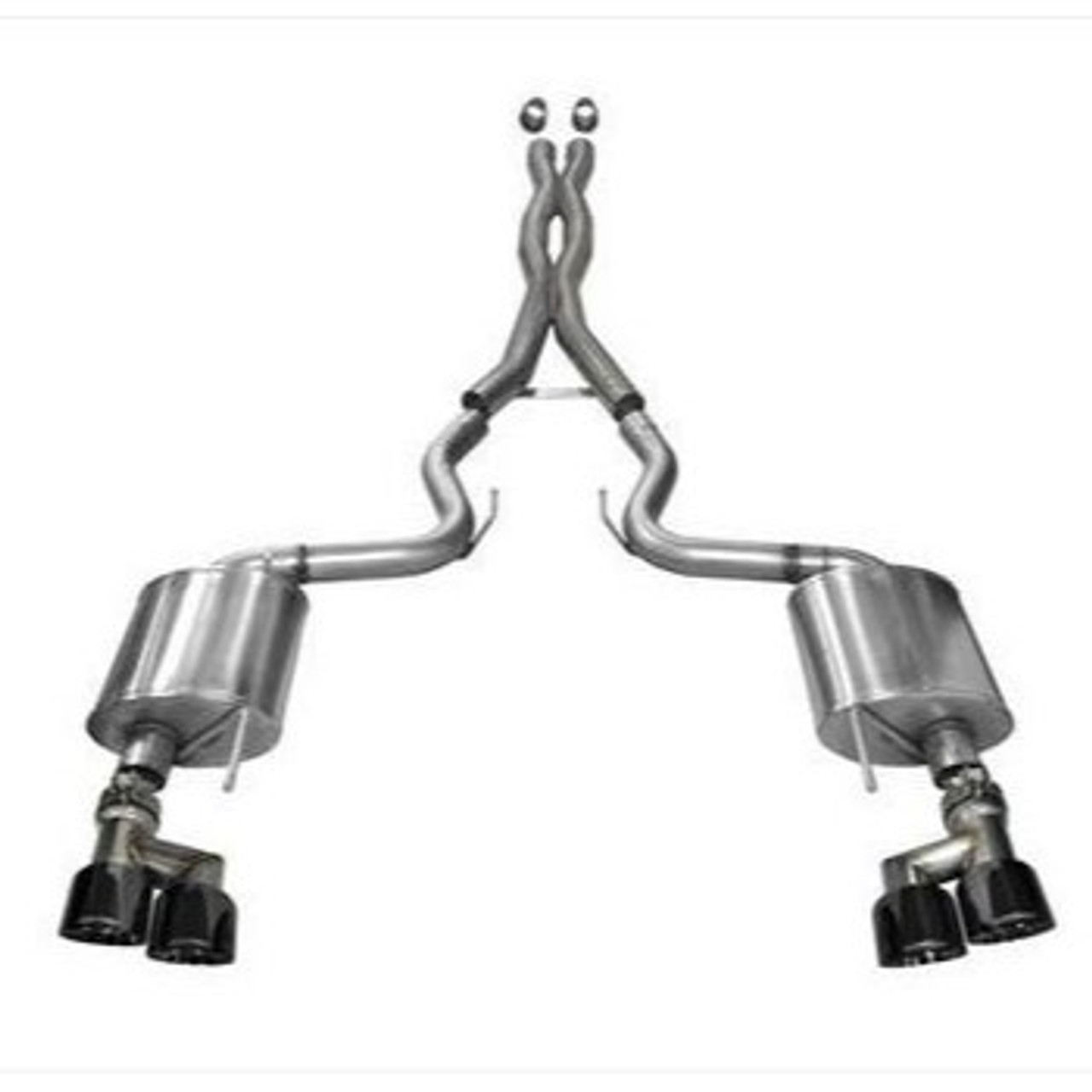 Corsa 15-16 Ford Mustang GT 5.0 3in Cat Back Exhaust Black Quad Tips (Sport) (PN: 14337BLK)