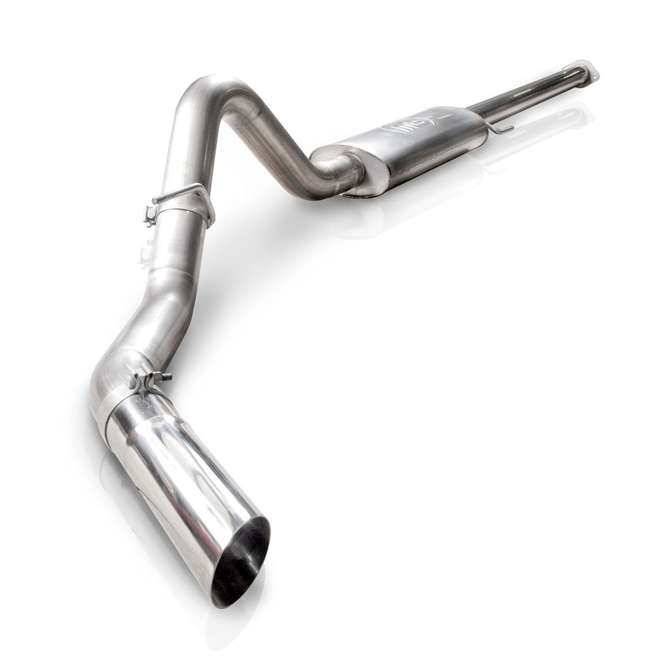 Stainless Works FT15ECOCB - 2015-16 Ford F-150 2.7L/3.5L 3.5in Catback Chambered Muffler Factory Connection