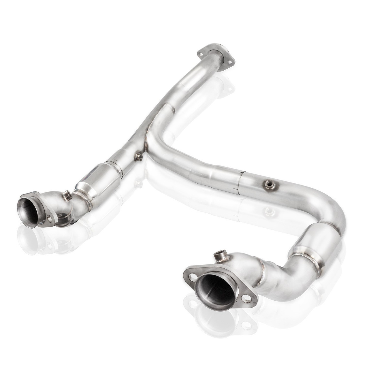 Stainless Works FT15ECODPCAT - 2015-16 F150 2.7L Downpipe 3in High-Flow Cats Y-Pipe Factory Connection