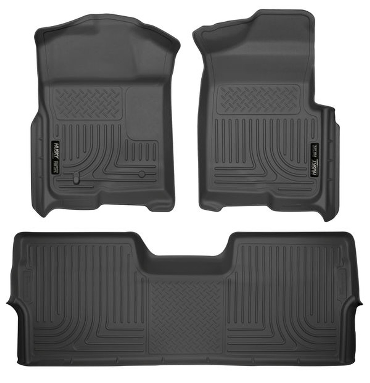 Husky Liners 09-12 Ford F-150 Super Crew Cab WeatherBeater Combo Black Floor Liners (PN: 98331)