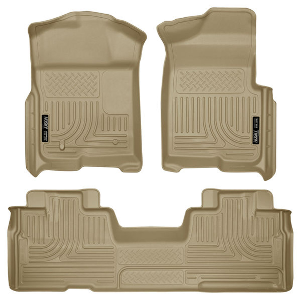 Husky Liners 09-12 Ford F-150 Super Cab WeatherBeater Combo Tan Floor Liners (PN: 98343)