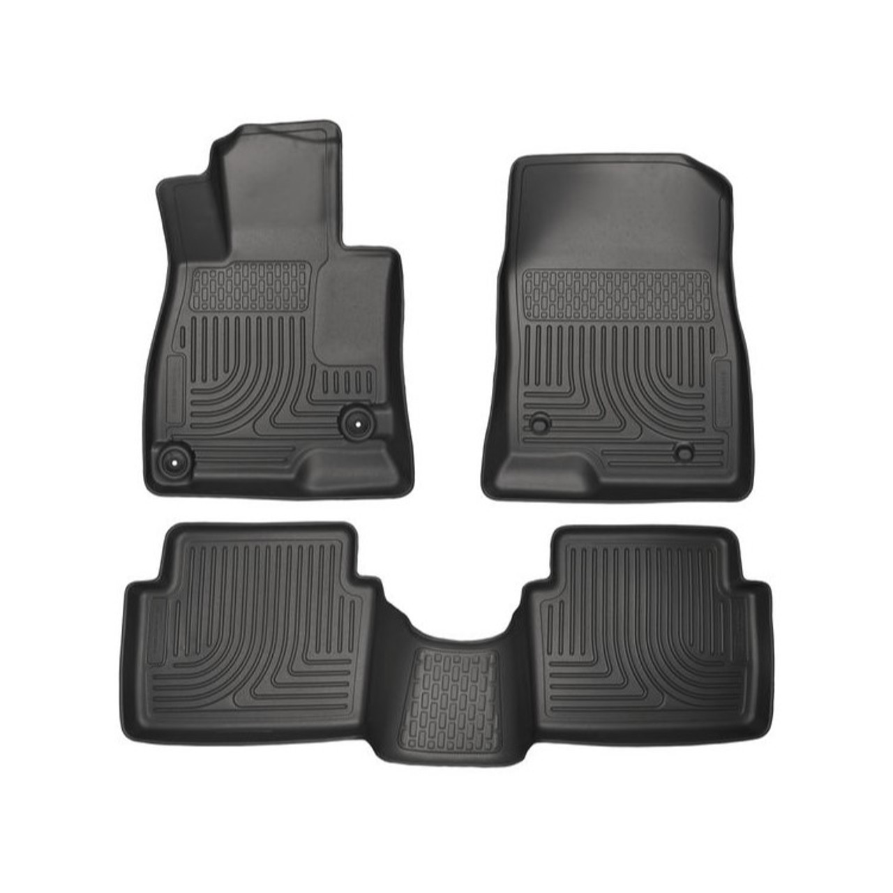 Husky Liners WeatherBeater 14 Mazda 3 Hatch&Sedan Front & Second Row Black Floor Liners (PN: 98651)