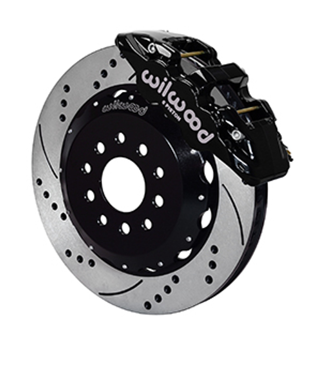 Wilwood AERO6 Big Brake Front Brake Kit - Drilled, Black (2005-2014 Mustang)