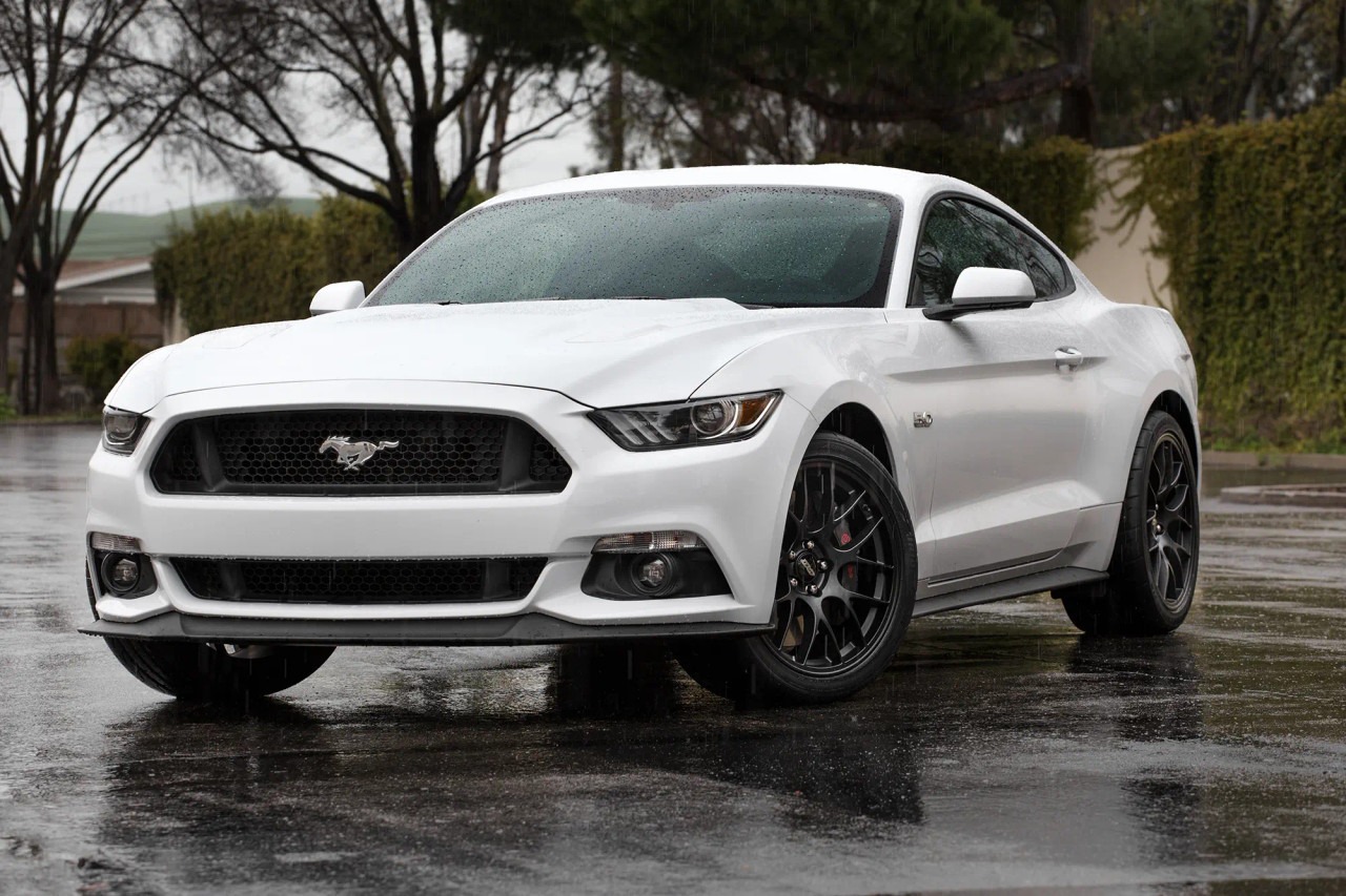 Apex 19x10 Satin Black EC-7 on S550 Mustang