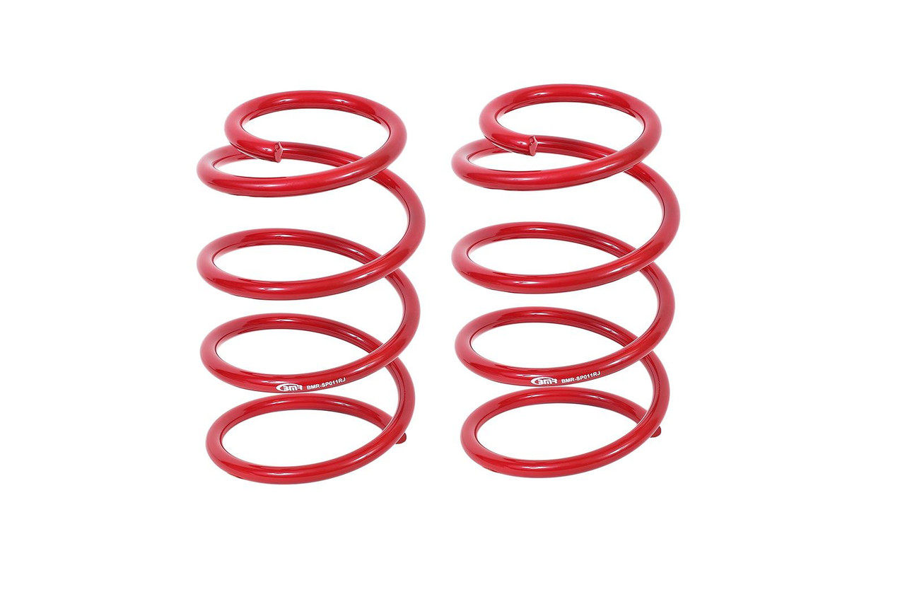 BMR 05-14 S197 Mustang GT Front Performance Version Lowering Springs - Red