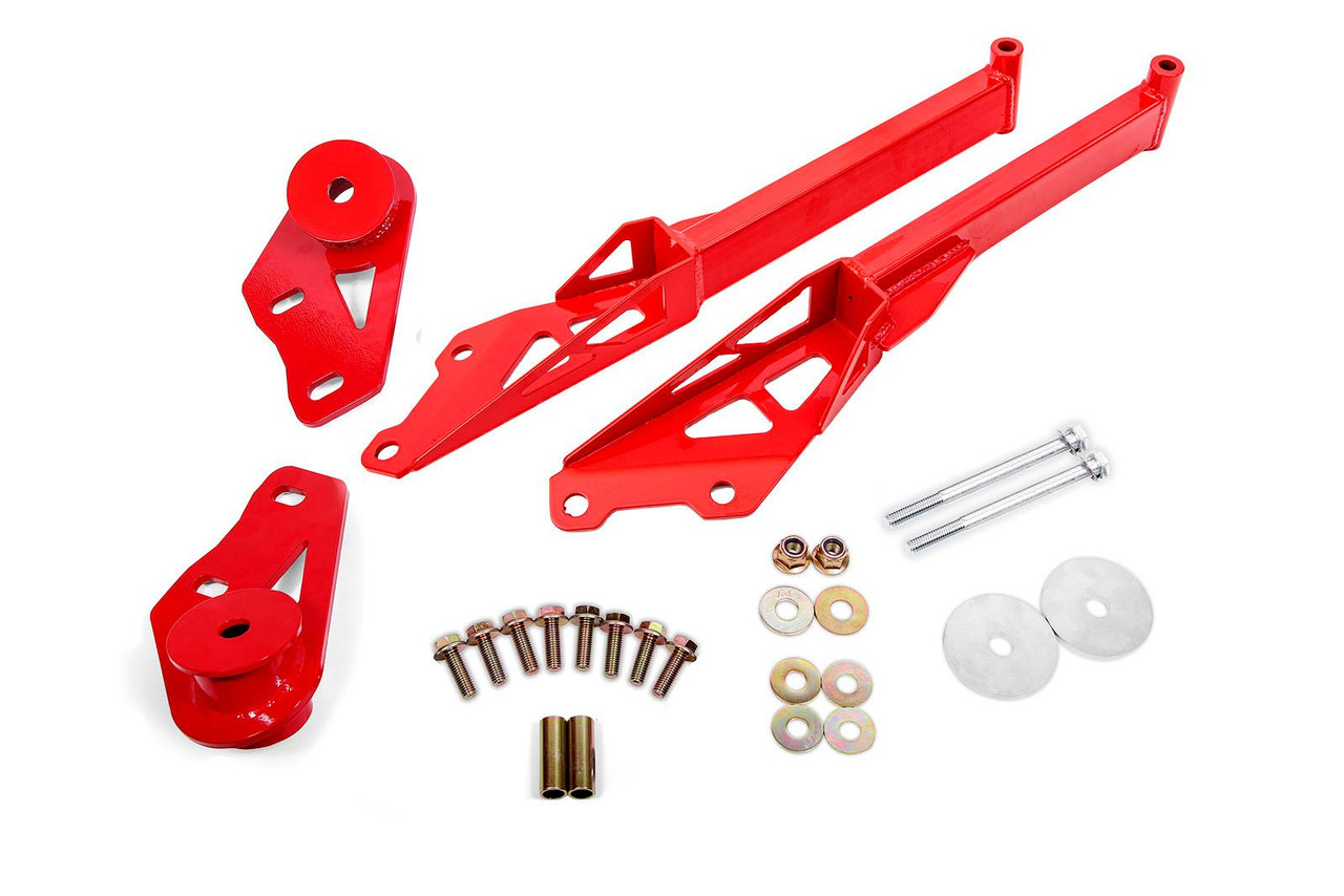 BMR Suspension 15-18 Ford Mustang S550 IRS Subframe Support Brace (Red)